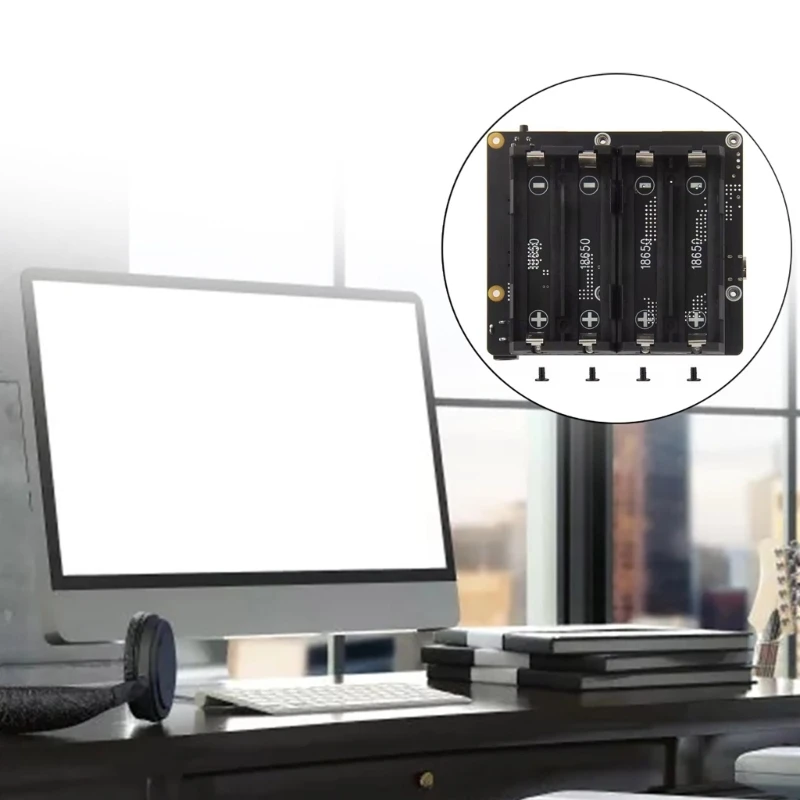 X1202 Плата управления питанием ИБП с поддержкой нескольких функций 4x 18650 для RPi 5