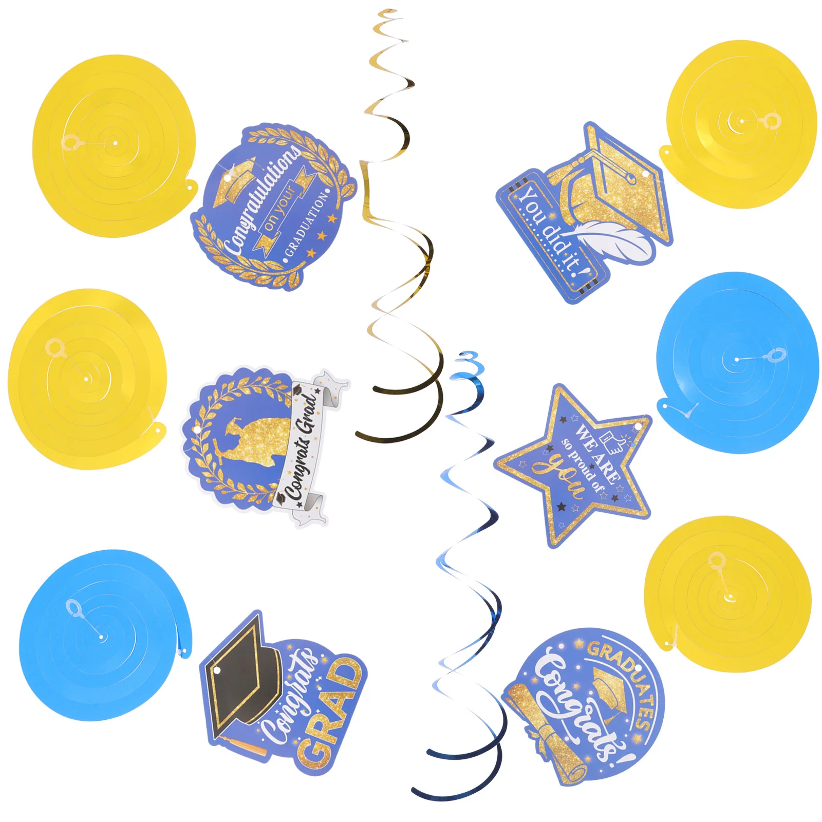 

10Pcs Graduation Party Scene Layout Pendants Graduation Themed PVC Pendants