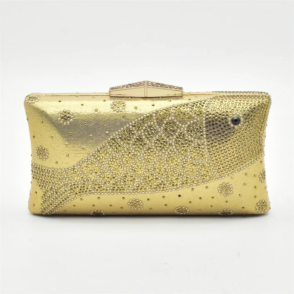 

New Fashion Luxury Lady Clutch Bag with Rhinestone Exquisite Design for Women Party Wedding Shoulder Handbag Evening Bag