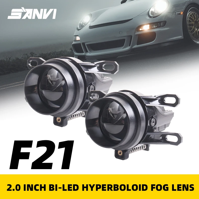 Фото SANVI 2-дюймовая 80W F21 Гиперболоидная противотуманная линза Bi Led для Levin Revo Cross HILUX Corrolla Yaris Автомобильная противотуманная фара H11 Plug and Play №1