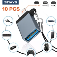 stiays 10 pcs usb otg adapter type c to usb 3 0 male to female converters for pc speaker wireless mouse keyboard u disk gamepad