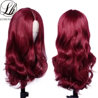 99j body wave lace wigs 13x4 side part red burgundy lace wigs synthetic middle t part lace wigs for women glueless 180 density