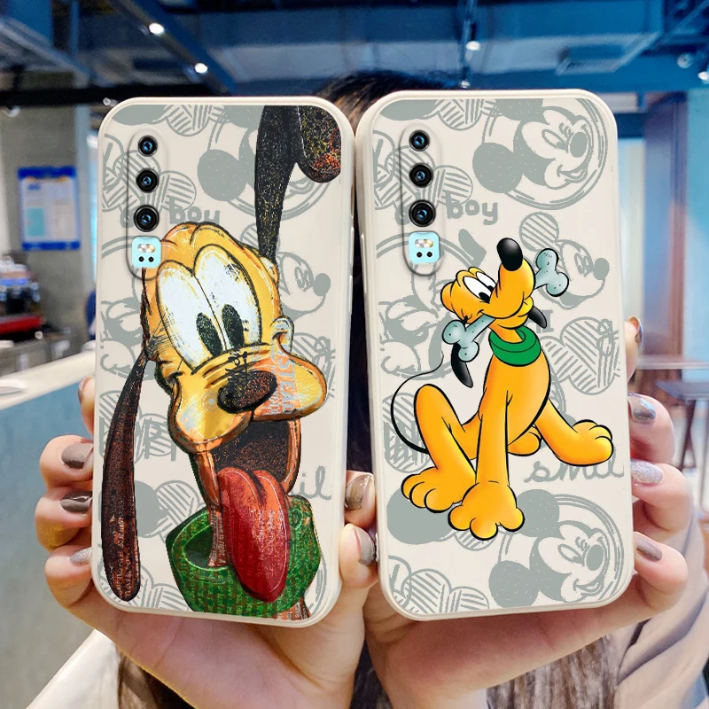 

Disney mickey's dog pluto Phone Case For Huawei Y9S Y9A Y9 Y6 Nova Y70 9 8 P50 P40 P30 P20 Pro Lite E 5G Liquid Rope