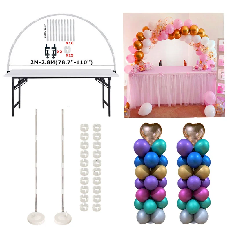 

Ballon Stand Column for Adult Kids Birthday Party Table Balloon Arch Set Wedding Decoration Balloons Accessories Christmas Decor