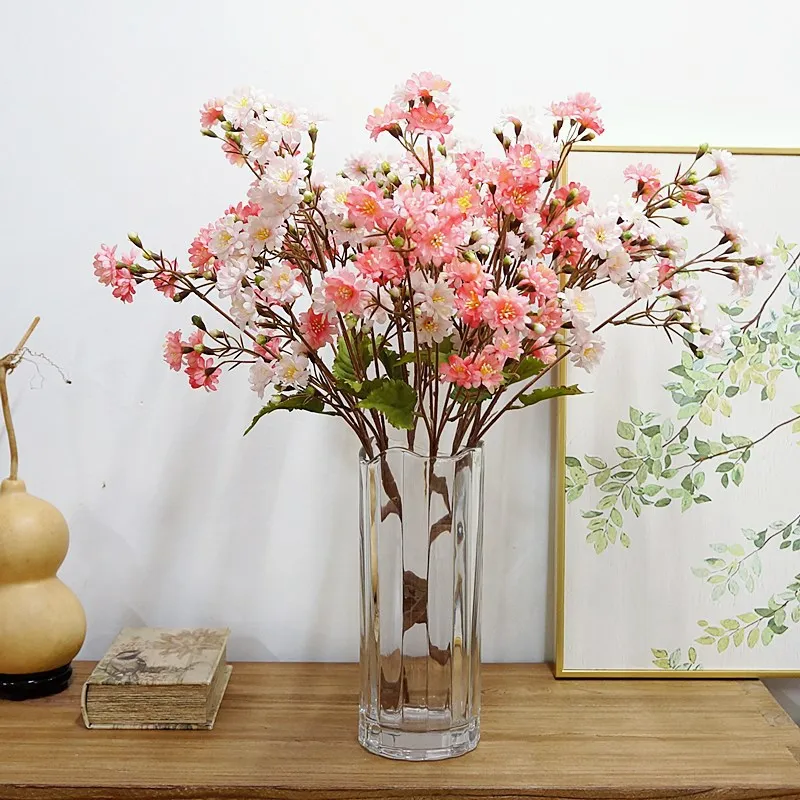 65 см НОВЫЙ Lewisia cotyledon цветок ветка искусственные шелковые цветы домашний декор