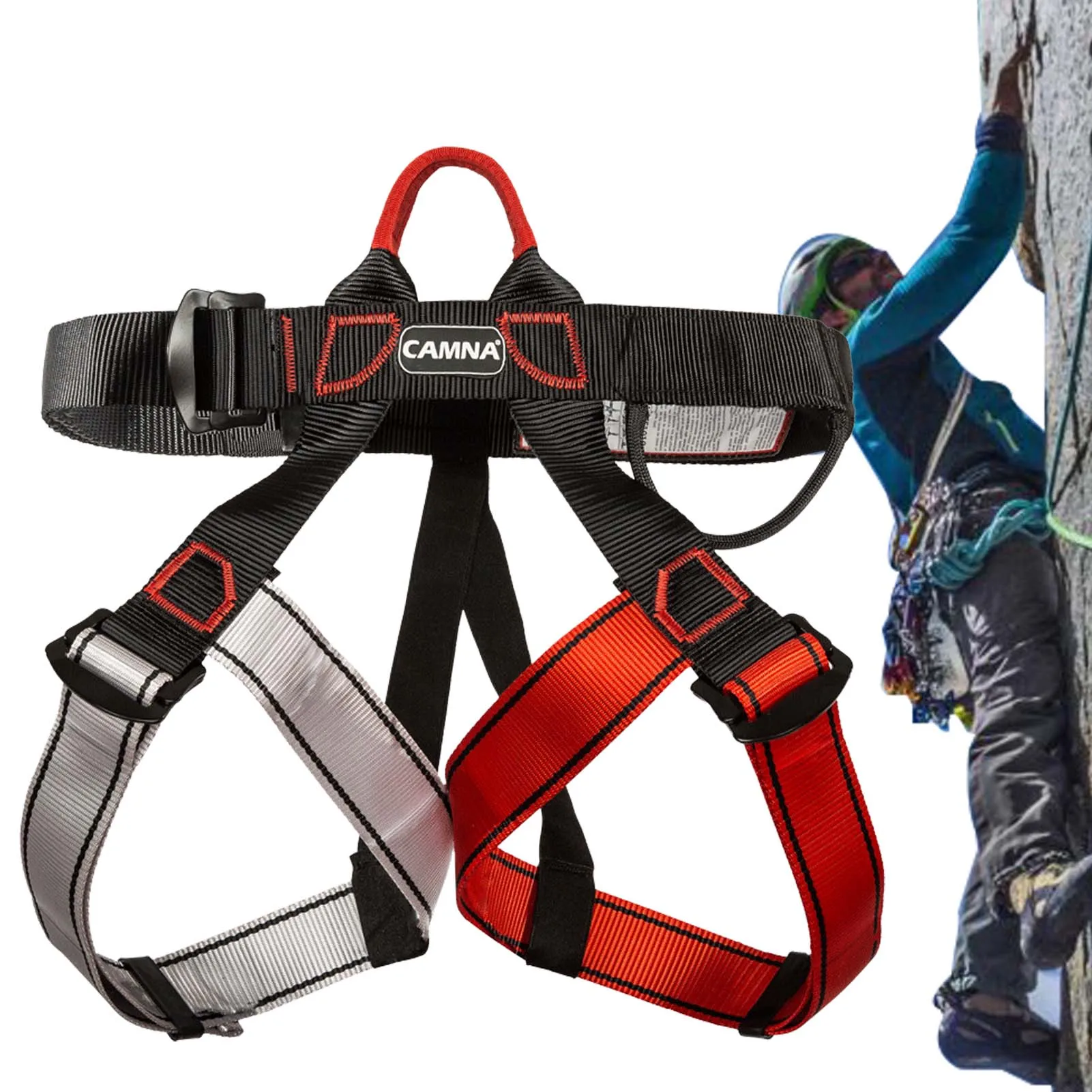 

Climbing Harness Adjustable Safety Harness Thickened Half Body Safety Belt Climbing Gear For Mountaineering Tree Climbing Fire