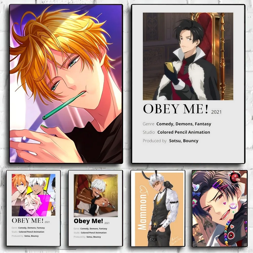 Game D-Obey Me Poster DIY Kraft Paper Vintage Wall Art Painting Study Stickers Big Szie