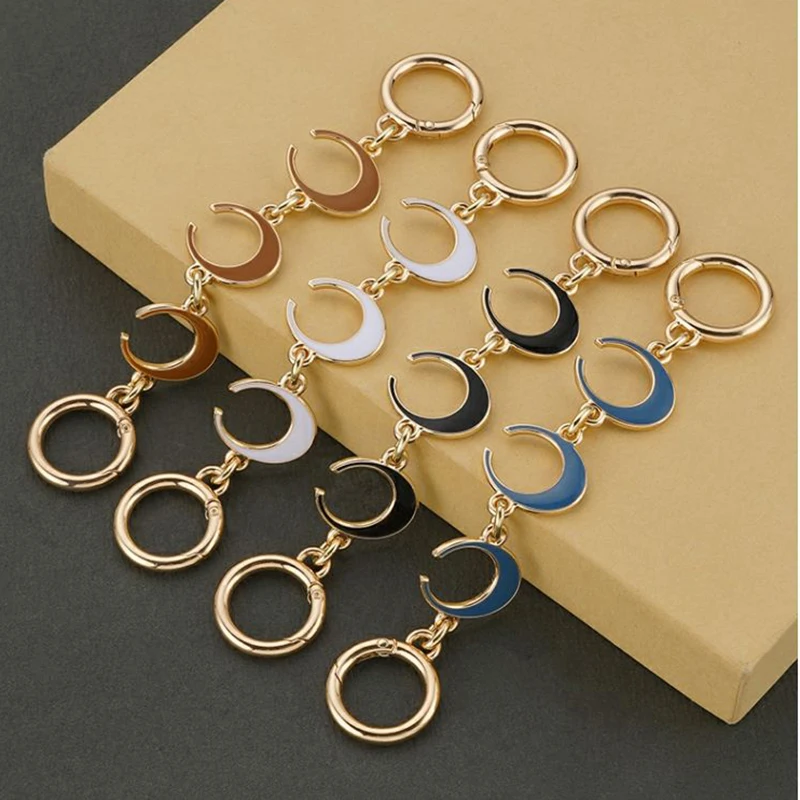 

Gold Silver Women Bag Accessories Metal Extension Buckle Strap For Crossbody Luxury Brand Handles DIY Replacement Purse Chain