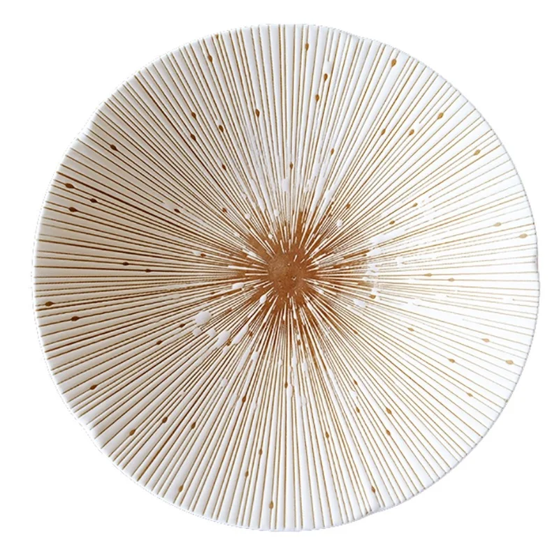 Керамическая обеденная тарелка в японском стиле тысяча сегментов 10 трав бытовые