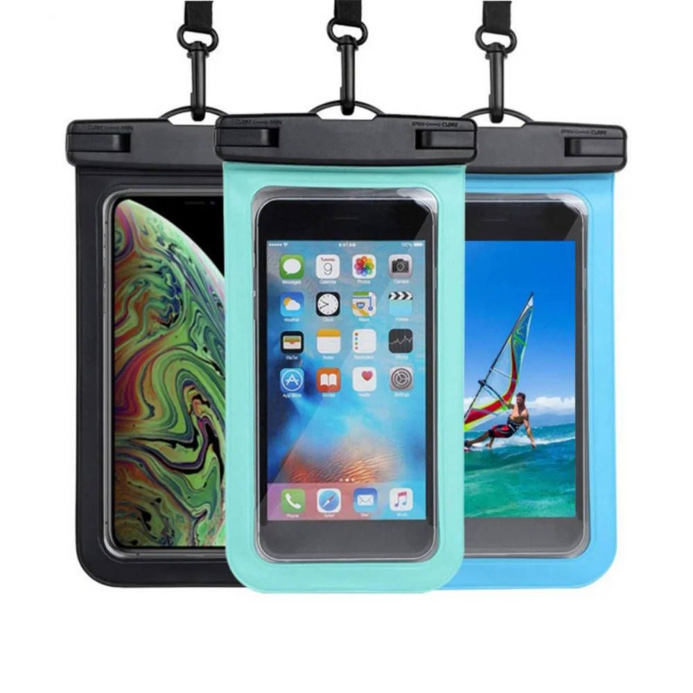 

Waterproof Phone Case Underwater Diving Case Swimming Dry Bag with Lanyard Canoeing Kayaking River Trekking Boating Dry Bag