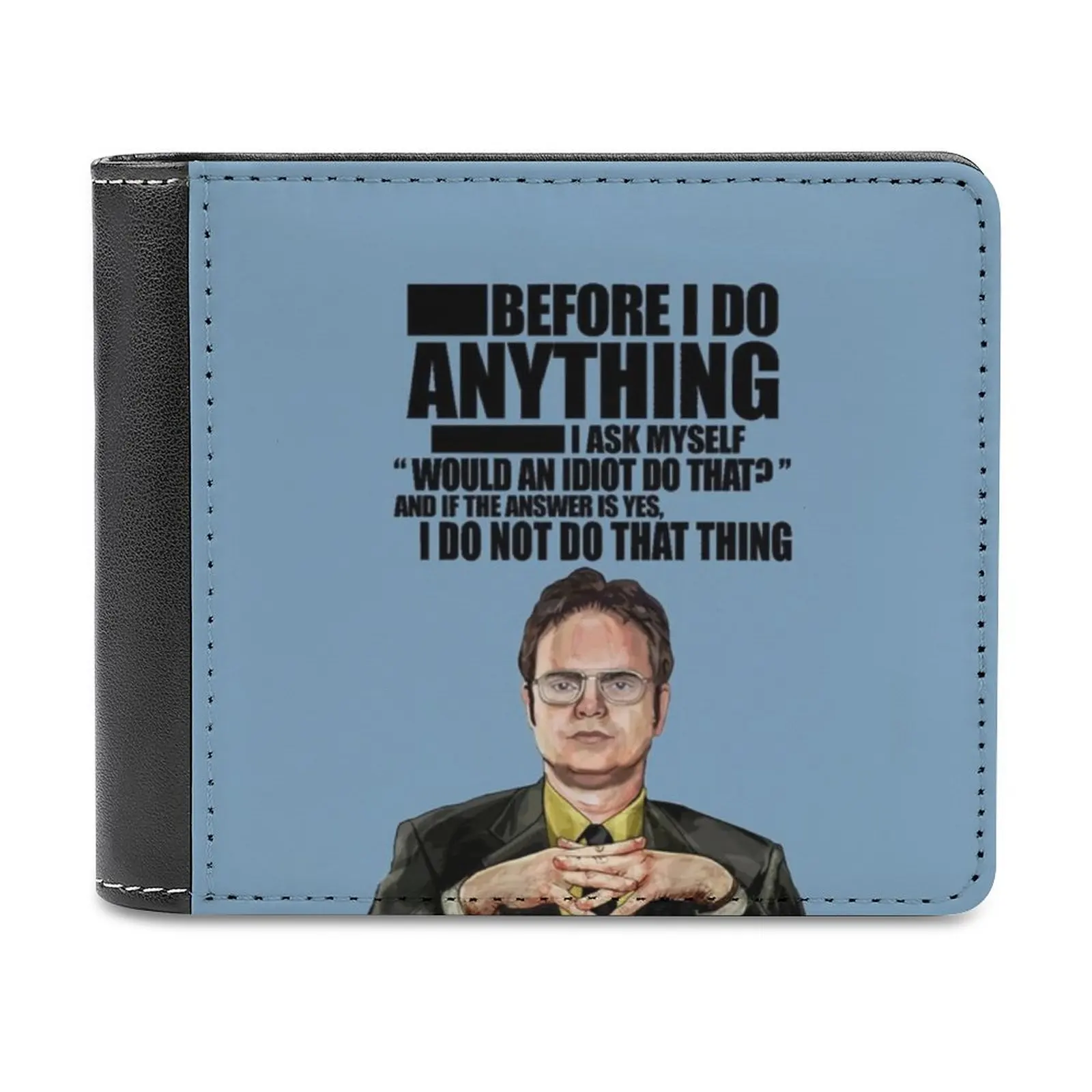 

Офис-большой вес K. Schrute мужской бумажник, кожаный кошелек, держатель для кредитных карт, короткий бумажник, офисный Dunder Mifflin Michael Paper