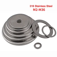 316 stainless steel metric flat washer plain gasket flat gasket rings thickness 0 5mm 4mm m2 m2 5 m3 m4 m5 m6 m8 m10 m12 m36