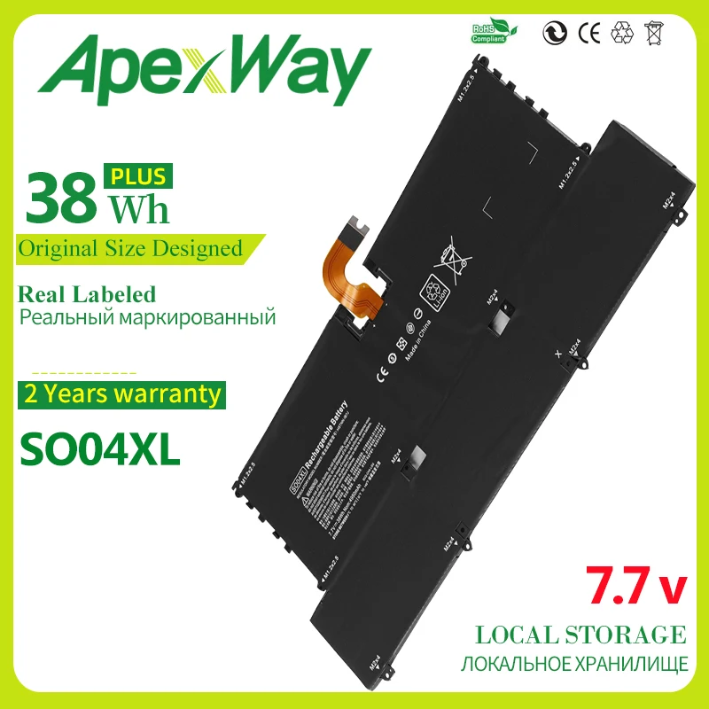 

Apexway 7,7 V 38Wh 4950mAh SO04XL Новый аккумулятор для ноутбука HP Spectre 13 13-v000 13-V016tu 13-v015tu 13-V014tu 844199-8