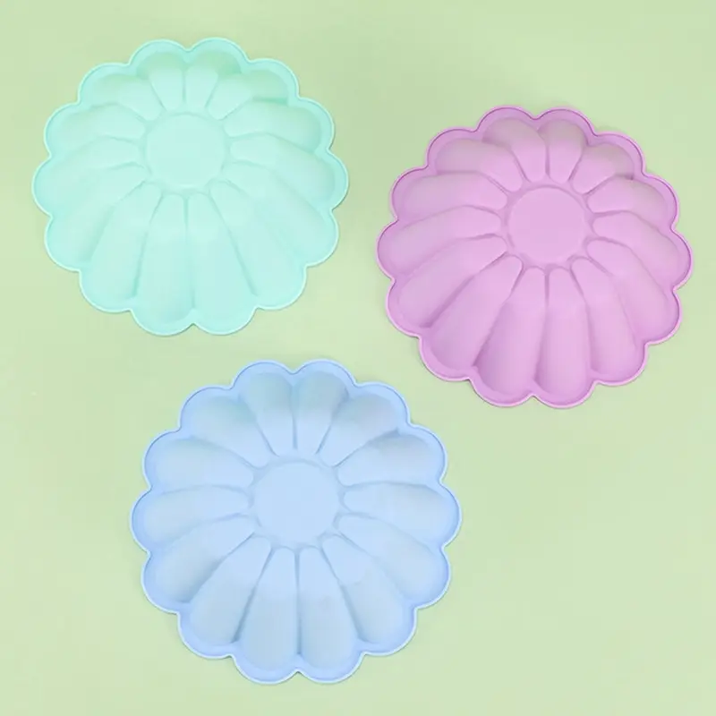 

1PC Fondant Craft Molds Cake Pan Heat Resistant Silicone Non-stick Flower Shape DIY Cake Mold Baking Pan Pastry Baking Mould