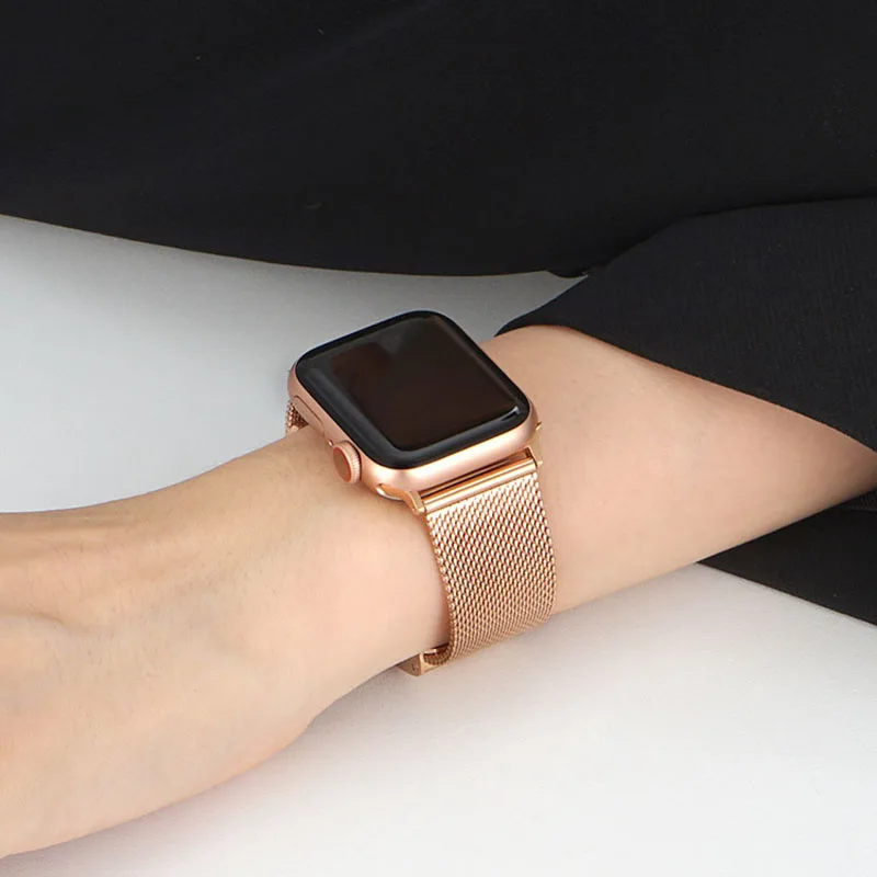 

Milanese Metal Ultra-thin Universal Mesh Strap for Apple Watch Band 45mm 41mm 40mm 44mm 38mm 42mm for iWatch Watch Steel Band