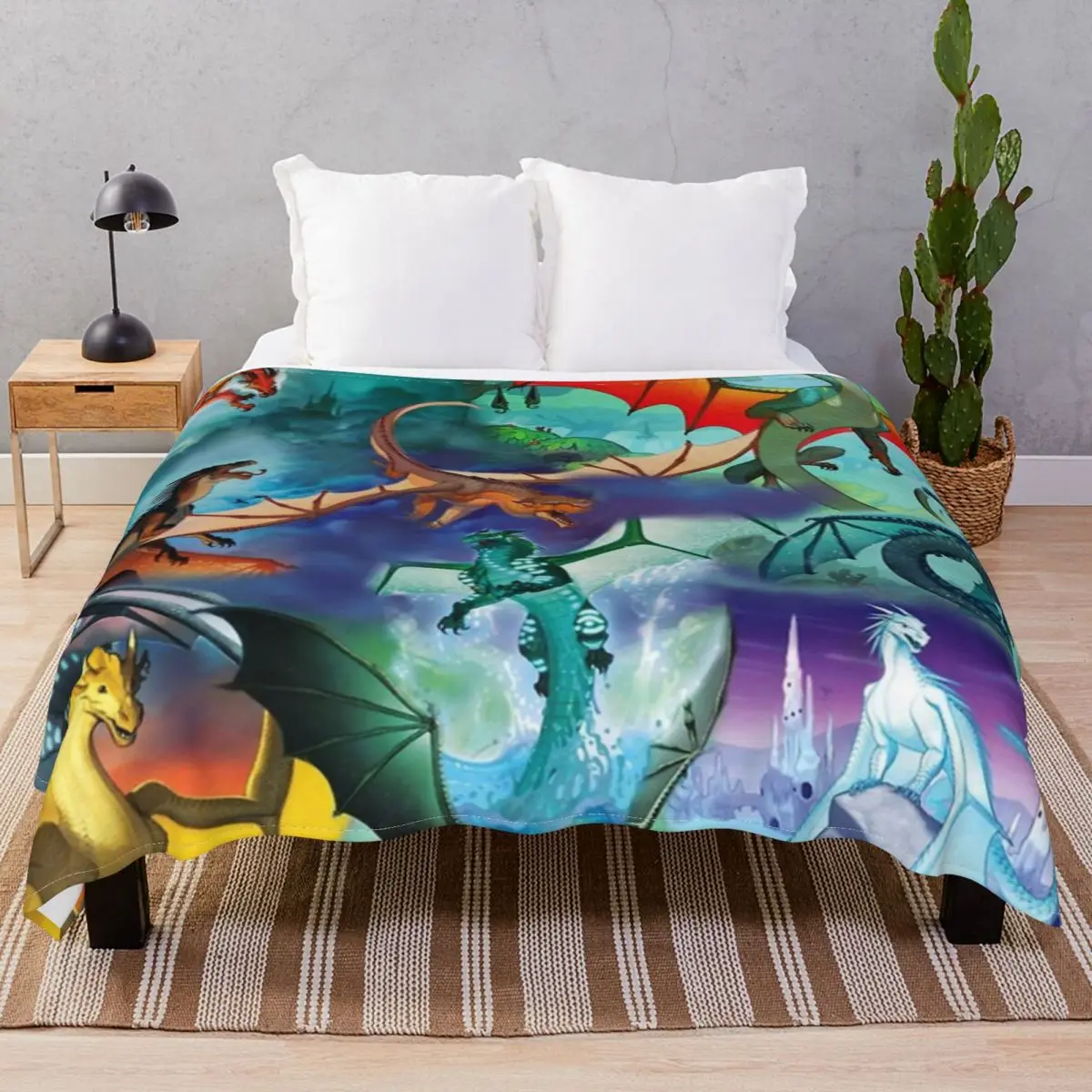 Wings Of Fire Blankets Flannel Printed Multi-function Throw Blanket for Bed Home Couch Travel Cinema