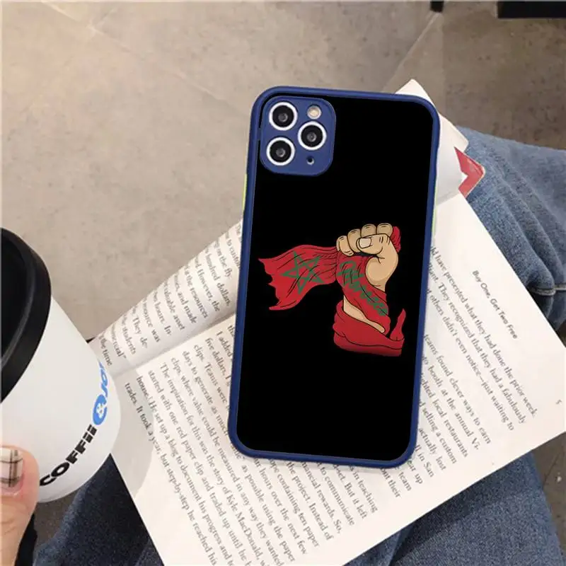 Morocco Flag Moroccan Unique Phone Case for iPhone 14 11 12 13 Mini Pro Max 8 7 Plus X XR XS MAX Translucent Matte Cover