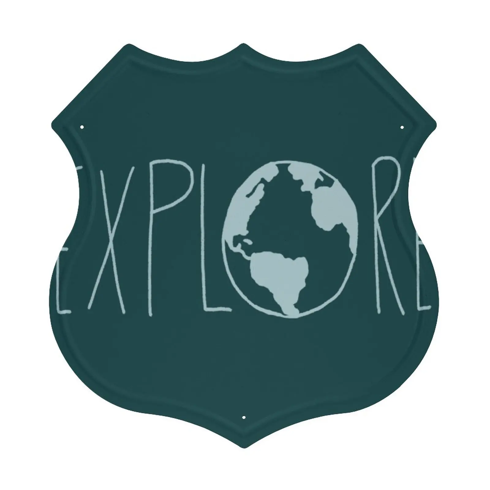 Изучите мир X морской металлический знак Декор жестяной клубный человек пещера
