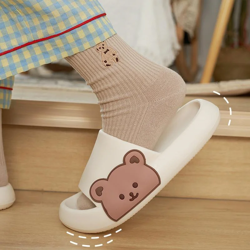 Женские шлепанцы 2022 модная обувь Мультяшные толстые корейские женские и мужские