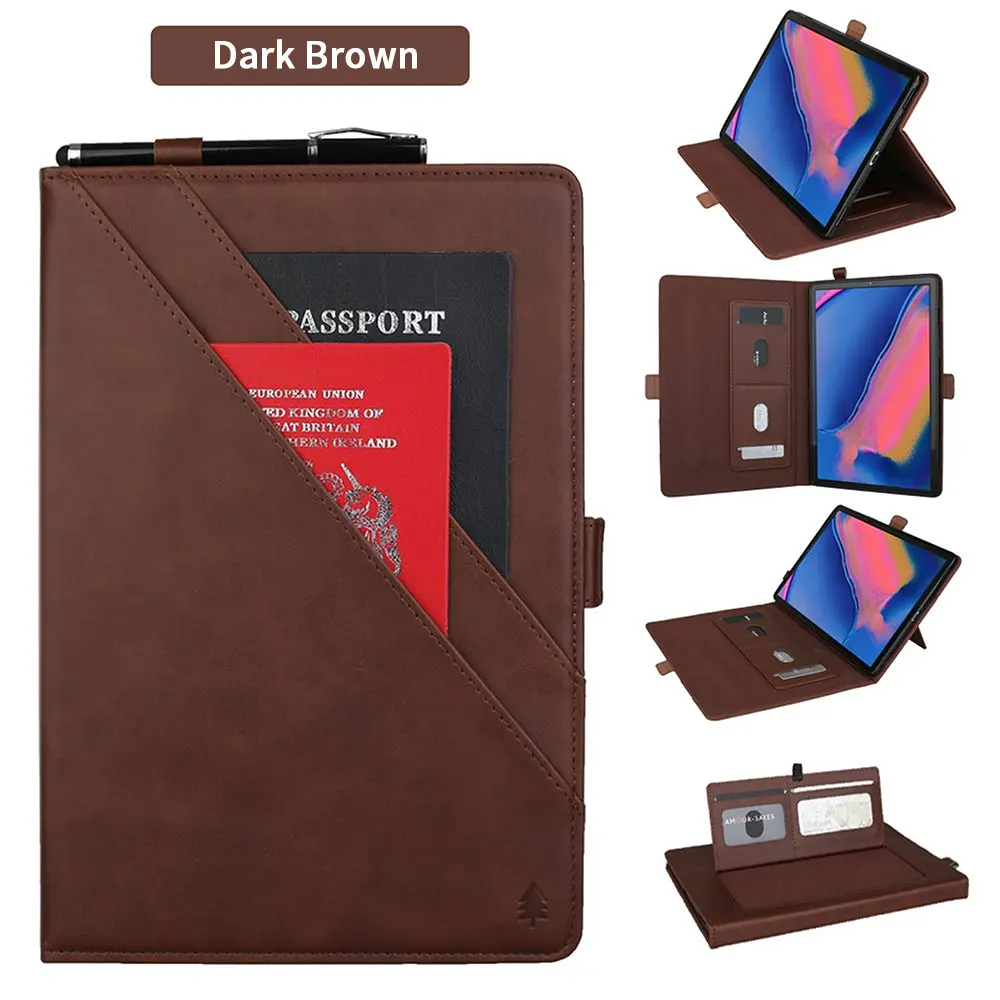

Double Bracket Funda Tablet Case For Samsung Tab A 8.0 P200 P205 T290 T295 PU Leather Case For Samsung Galaxy Tab A 8.0\" 2019