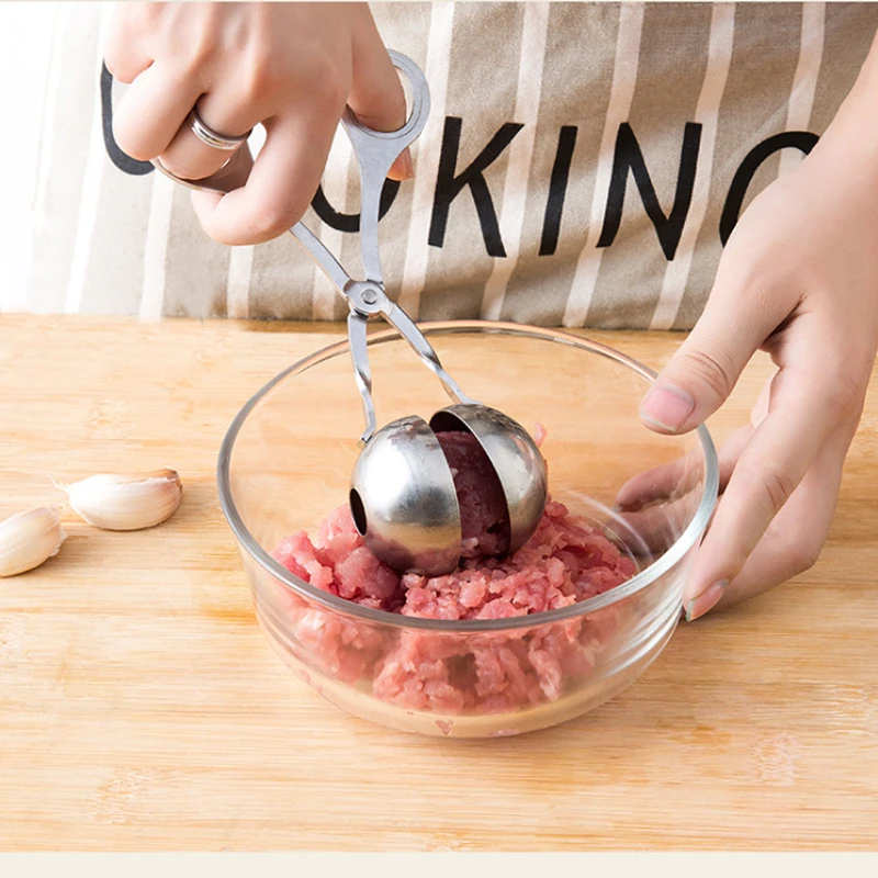 

Meatball Maker Tool Clip Stainless Steel Newbie Non Stick Stuffed Meat Ball Spoon Shaper Cooking Scoop Kitchen Accessories
