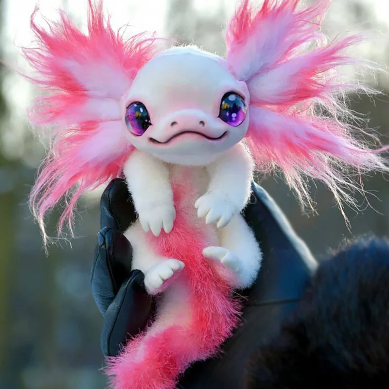 

25cm New Elf Creature Plush Toys Kawaii Elf Creatures Cheshire Cat Baby Girl Salamander Axolotl Plush Doll Gift for Kids