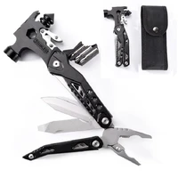 safety hammer stainless steel tool outdoor survival camping hiking portable pocket folding knife plier multitool claw hammer