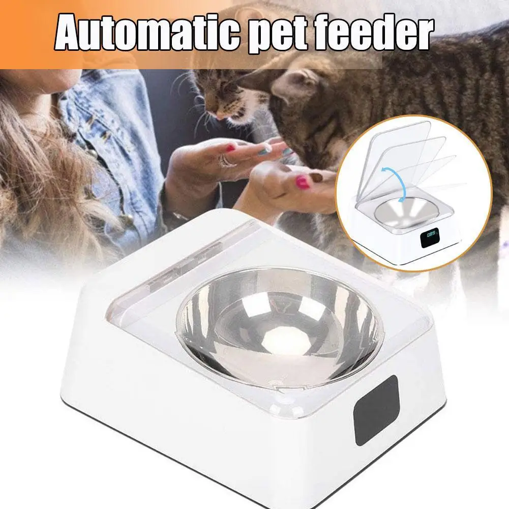 

Dog Feeder Automatic Infrared Sensor Food Dispenser Automatic Feeder Moisture Feeder & Usb Charging Sensing Anti-insect T7o3