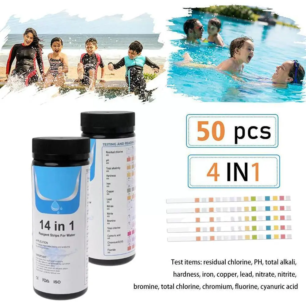 

14-in-1 swimming pool test paper,Water Test Kit,Swimming Water Pool Test O6E0