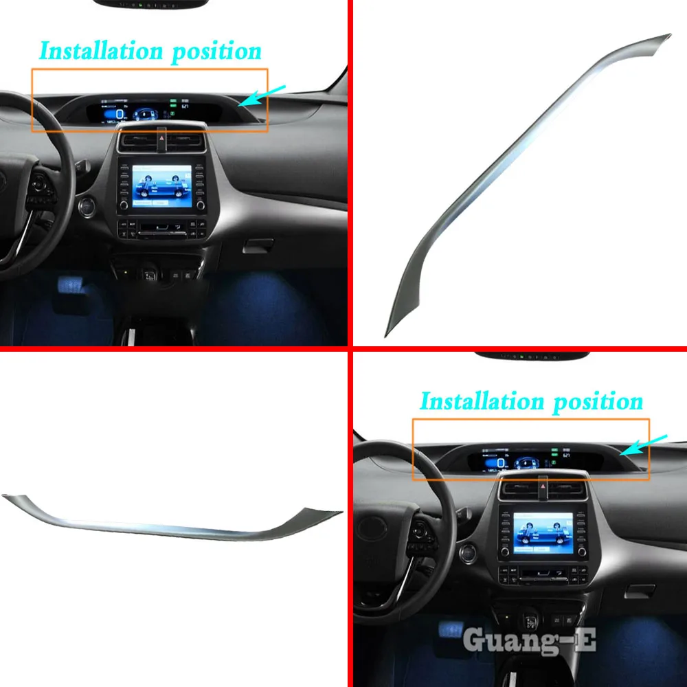 Car Garnish Detector Trim ABS Dashboard Meter Instrument Panel Gauge Frame Hoods Stick For Toyota Prius 2016 2017 2018 2019