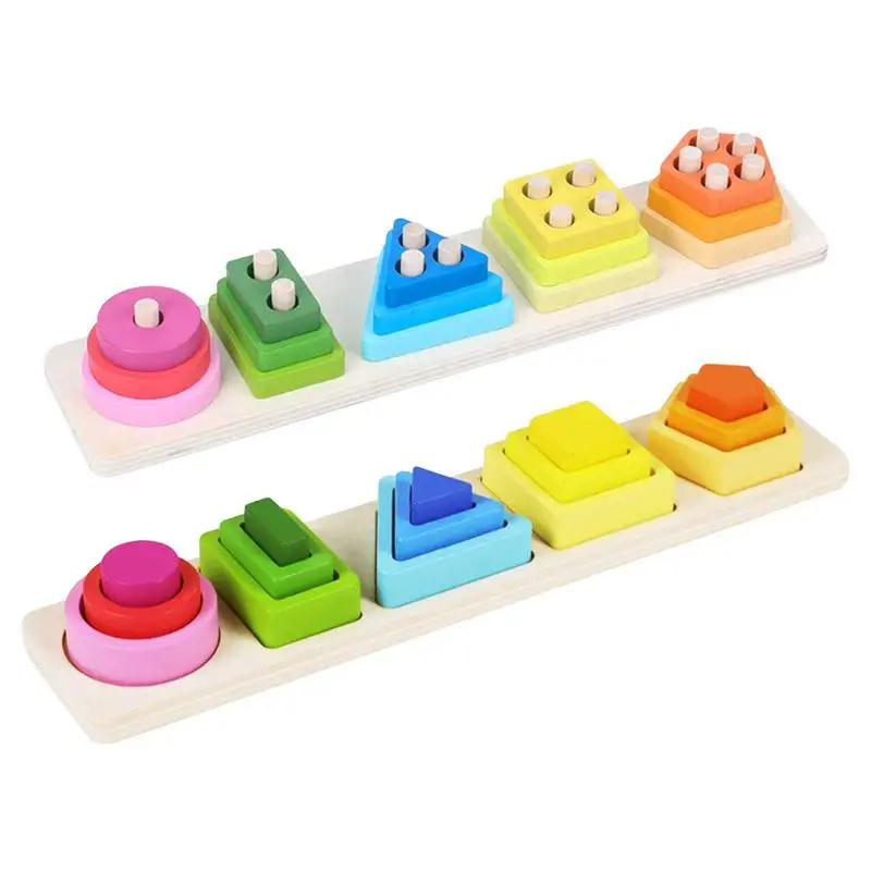 

Stacking Toys For Toddlers Shape Matching Toys Color Recognition Sorter Preschool Educational Toys Learning Puzzles Gift For 4 5