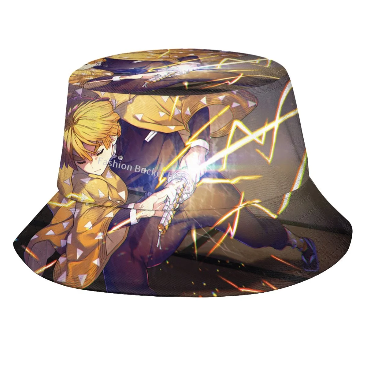 

Zenitsu Bucket Hat Demon Slayer Anime Women Summer Hats Kids Hip Hop Outdoor Caps Men Beach Fishing Sun Protect Unisex Bonnet