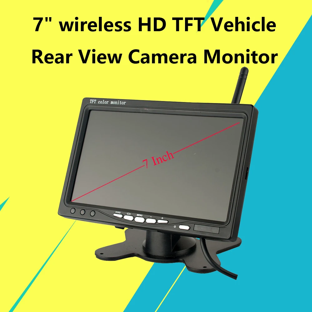 

2.4GHz Wireless 7" HD TFT Vehicle Backup Rear View Camera Monitor Ir Night Vision Rearview Camera System for 12V-24V Truck Bus