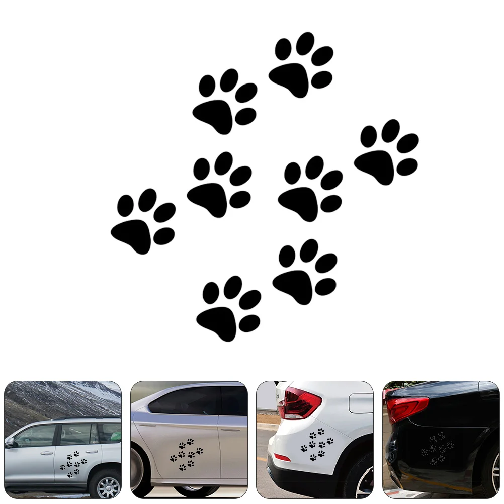 

24Pcs Cat Footprint Decals Lovely Car Decorative Decals Chic Car Stickers