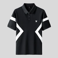 high quality 2022 t shirt for men golf wear lapel sports polo shirt man cotton fashion stripe tee summer tops men golf clothing