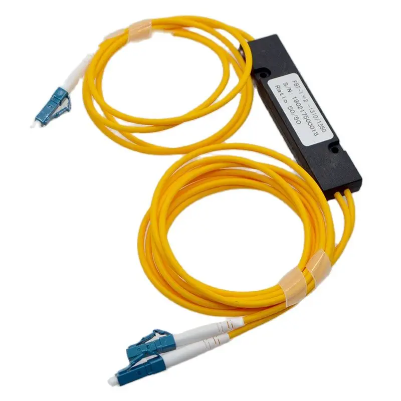 10 шт. Новый LC/UPC 1:2 оптоволоконный сплиттер 50:50 одномодовый конический тип