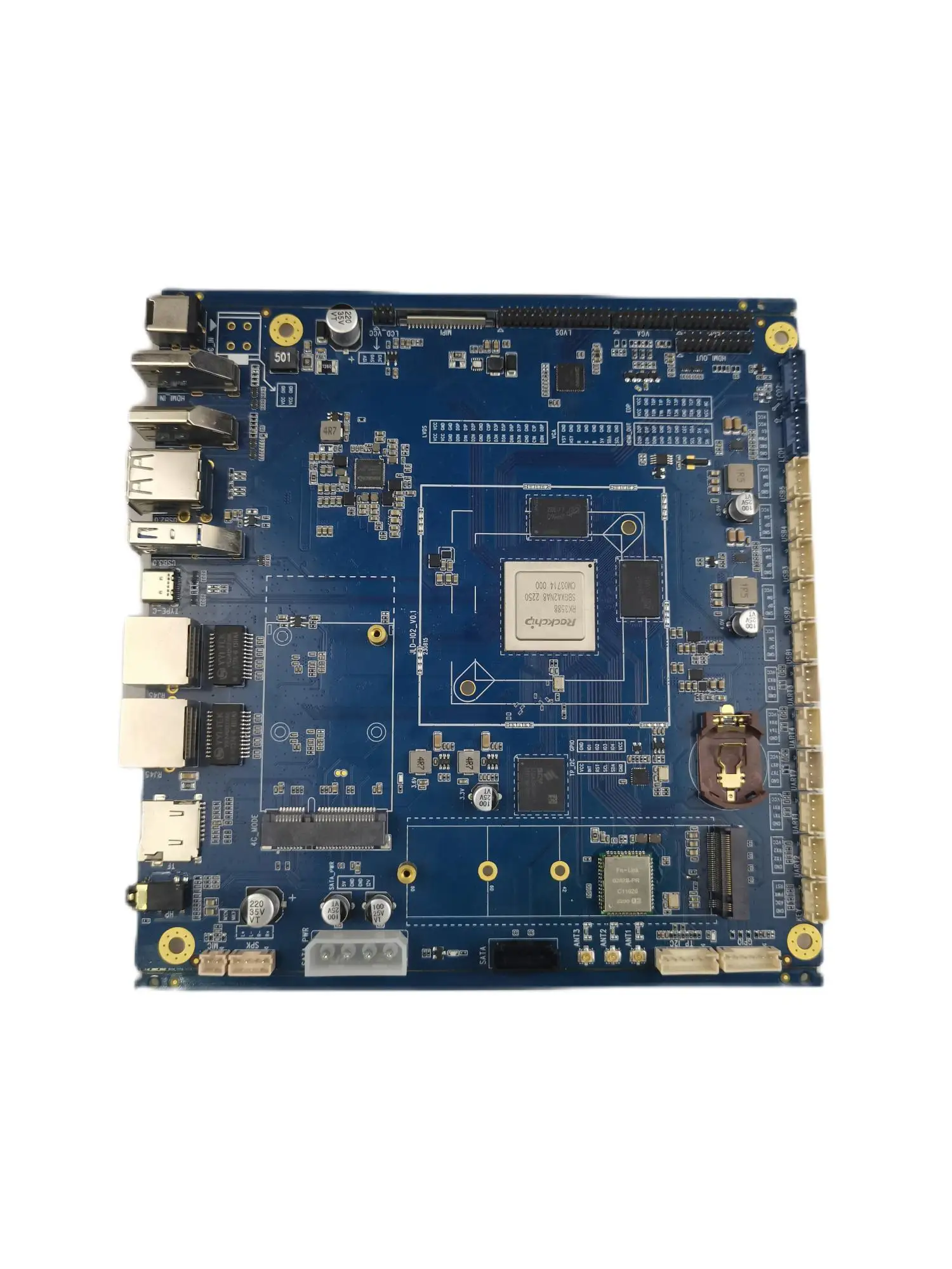 JLD-I02 RK3588 octa-core 4 * Cortex-A76 + Cortex-A55 HF2.8GHz Mini PC Industrial системная плата