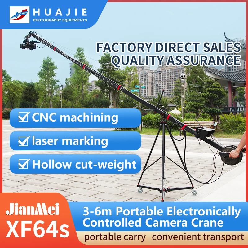 

JIANMEI XF64S-4M Aluminium Alloy Portable Pro DSLR Video Camera Crane Jib Arm Standard Version Jimmy Jib Crane W/ Bag