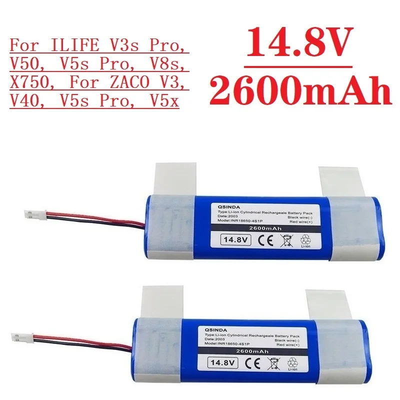 

Оригинальный аккумулятор 14,8 в 2600 мАч для ILIFE V3s Pro, V50, V5s Pro, V8s, X750, для ZACO V3, V40, V5s Pro, V5x 14,8 в