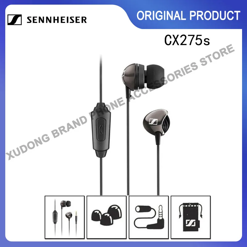 

Original Sennheiser CX275s 3.5mm Wired In Ear Earphone Stereo Earbuds Deep Bass Headset HiFi Music Headphone for iPhone Androd