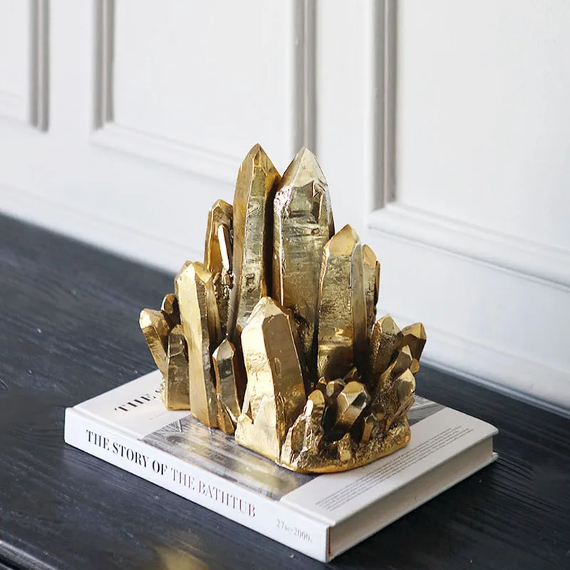 

Modern Golden Bookends Creative Resin Crafts Decor Home Room Bookcase Furnishings Villa Sales Office Soft Decorations Ornaments