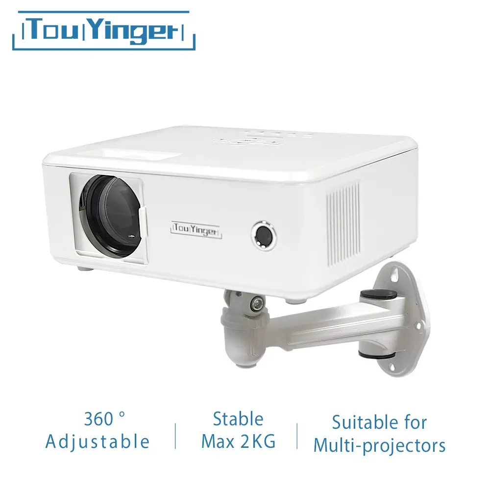 

Touyinger Projector accessories Brackets Wall Ceiling Mount X-wall 360 degrees Adjustable Projector hanger Holder Loading 2KG