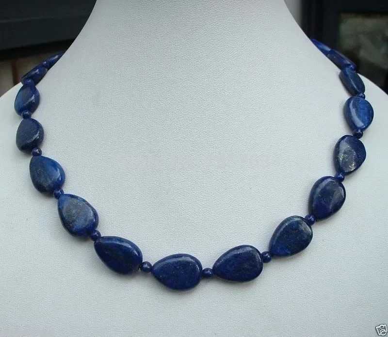 

13x18 мм Ожерелье в форме капли из натурального голубого лазурита 18 дюймов