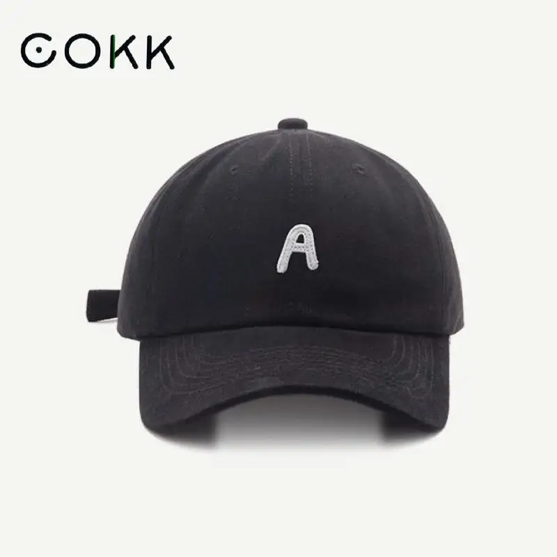 

COKK Baseball Cap Women Men Unisex Solid Color Soft Top Casual Caps Dad Hat With Letter Snapback Casquette Cotton Simple Sunhat