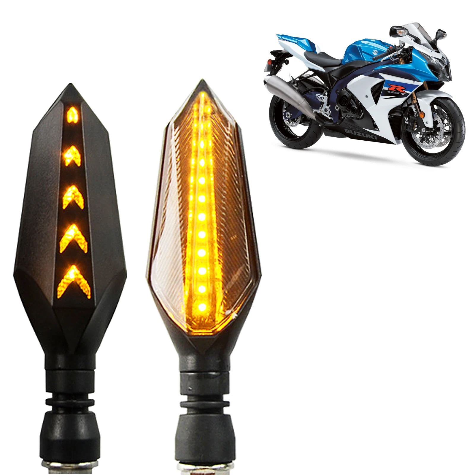 

Motorcycle Turn Signals 1 Pair 12V Motorcycle Motorbike Scooter Rear Flowing Turn Signals Lights Motorcycle Indicators Blinker