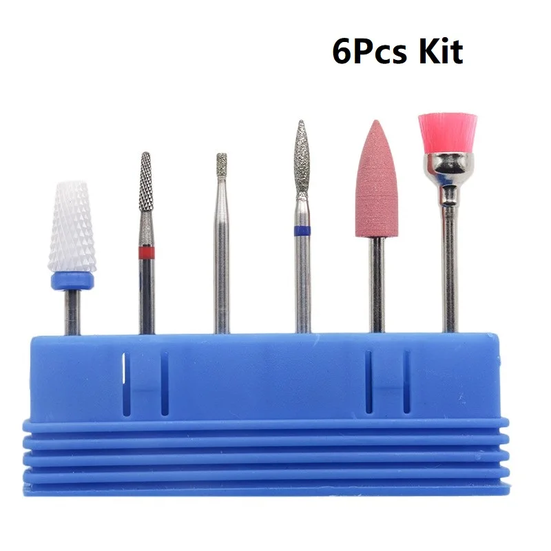 Набор для удаления кутикулы набор из 6 твердосплавных насадок электрической