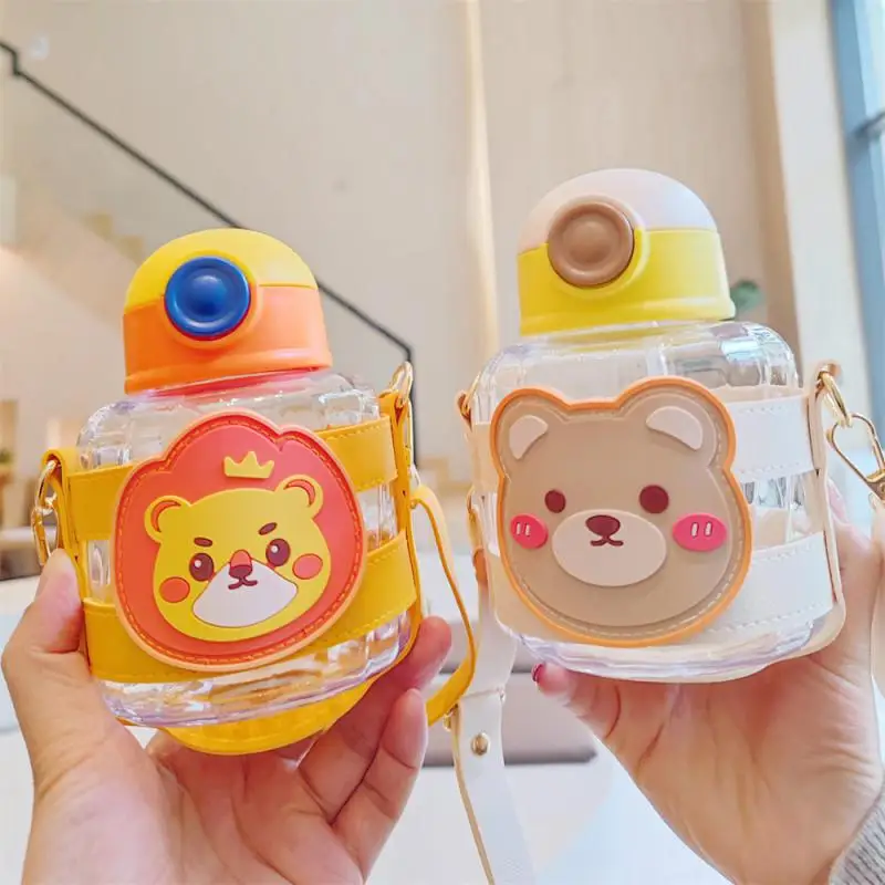 

Пластиковая бутылочка для воды большой емкости, милая мультяшная Детская Бутылочка для воды, дорожная Питьевая кружка для девочек, чашка для питья 600 мл