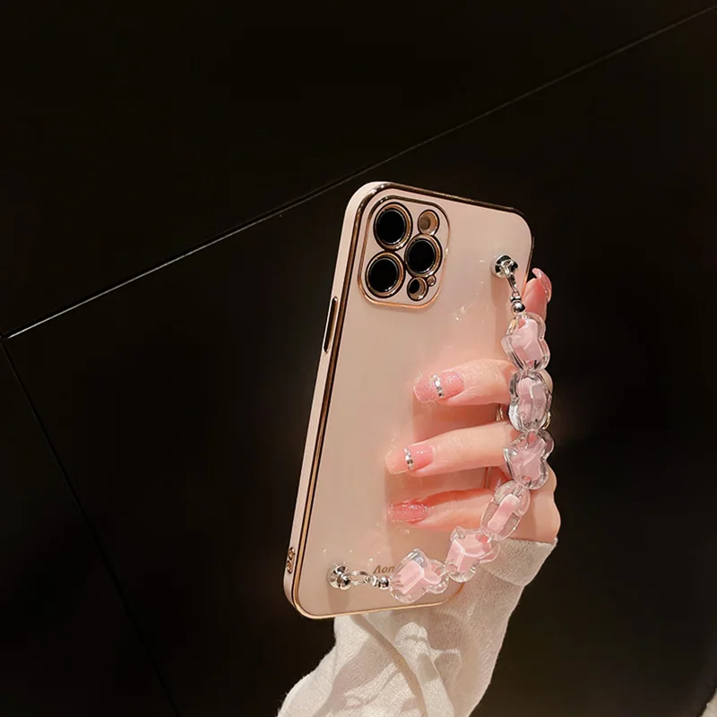 Case For Samsung Galaxy A22 A02S A42 A32 A52 A72 4G 5G Wrist Chain Shockproof Case For Samsung A51 A71 A31 A50 A30 A11 A21 A12