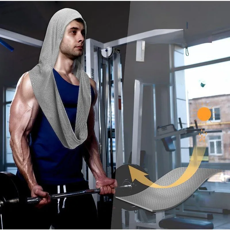 Охлаждающее полотенце с капюшоном Stay Cool удобный универсальный шарф на шею мягкая