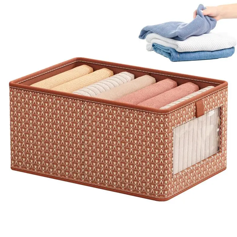 

Non-Woven Fabric Bins Drawer Clothes Organizers Foldable Collapsible Storage Bins Portable Cosmetic Separation Box For Shelves